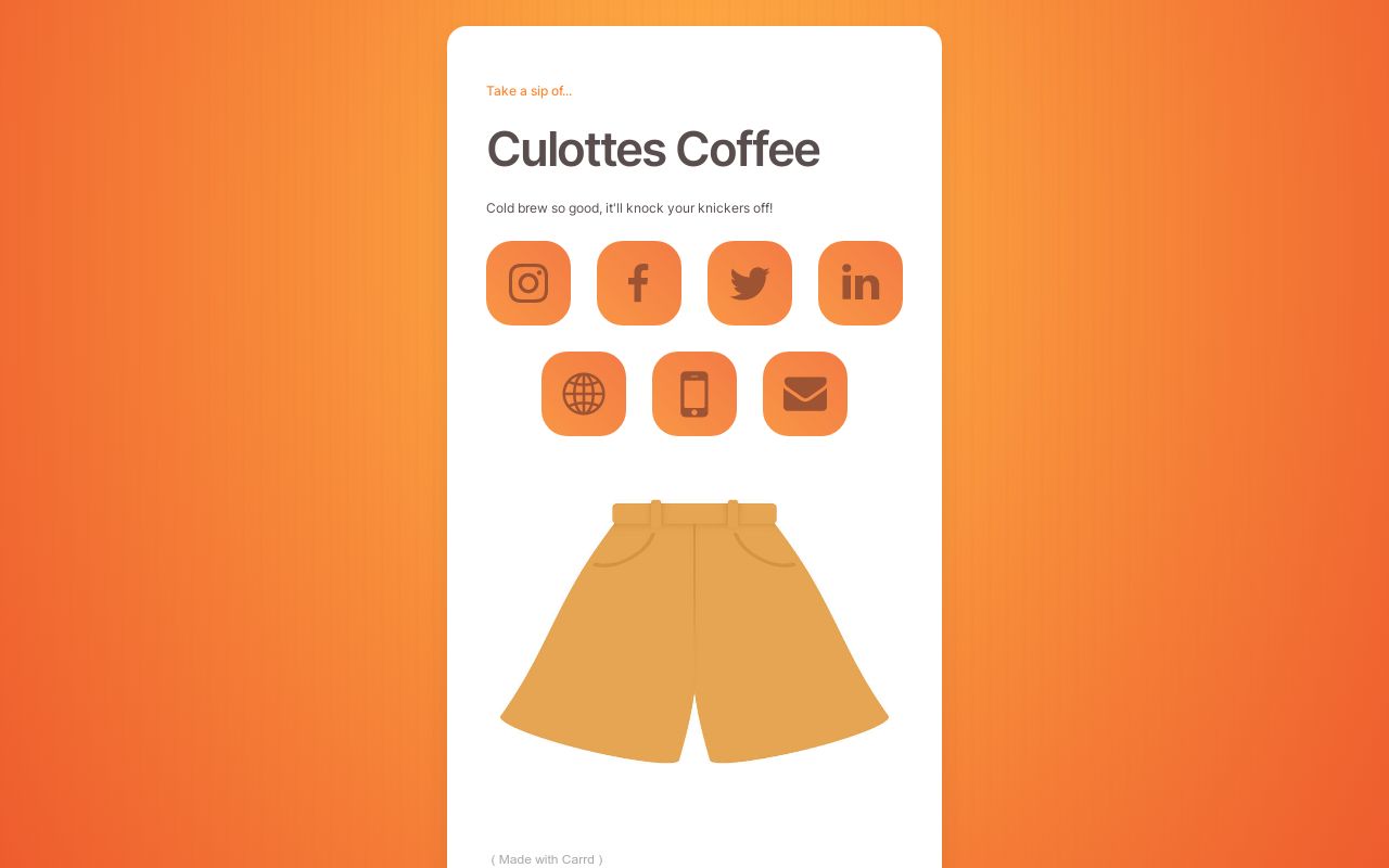 Carrd profile picture for @culottes